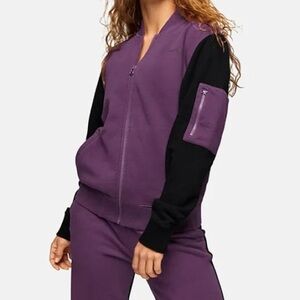 Outdoor Voices- Women's Purple and Black Bomber Jacket